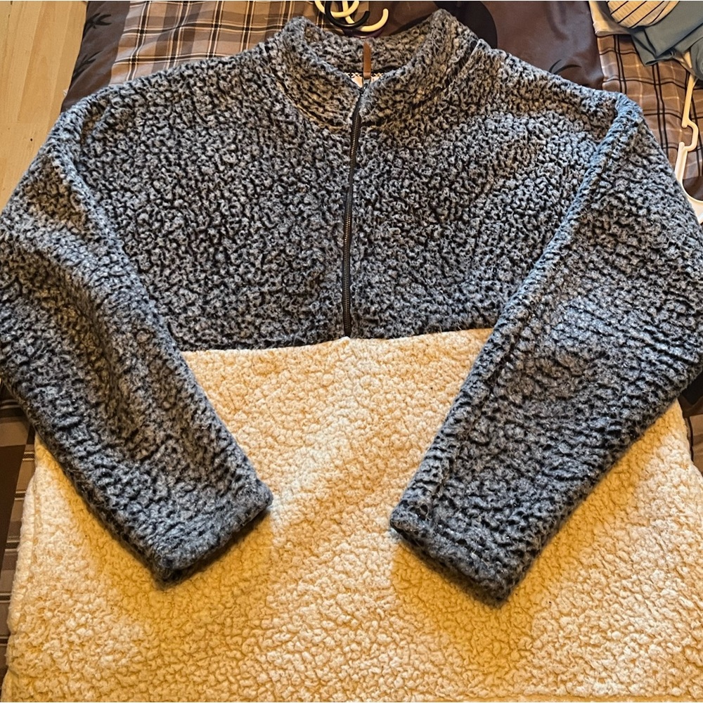 Time and Tru Sherpa Quarter Zip Size 1XL